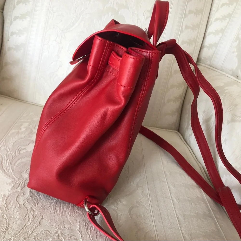 ❤️cutie❤️ lovely LongChamp  Le Pliage Cuir Backpack  extra small soft leather